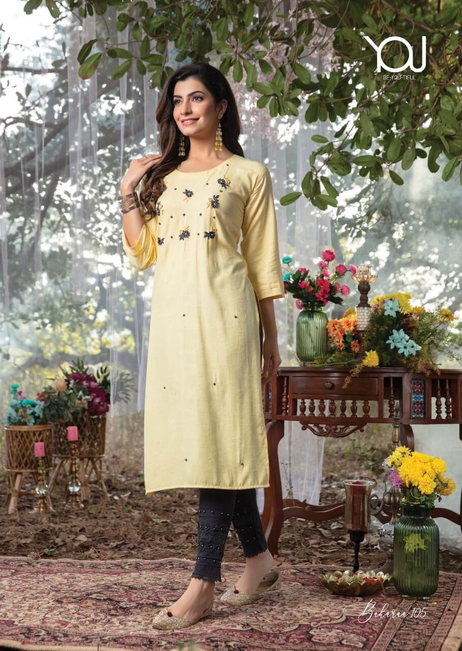 Wanna Bahara Fancy Ethnic Wear Hand Work Kurti With Bottom Collection